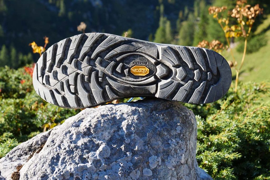 The Vibram Megagrip sole usually offers good grip on wet and dry surfaces.