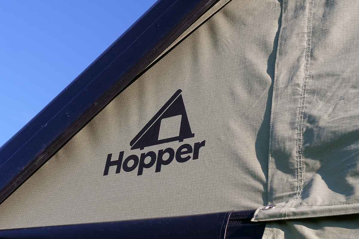 The Hopper tent is made of a polyester-cotton mix.