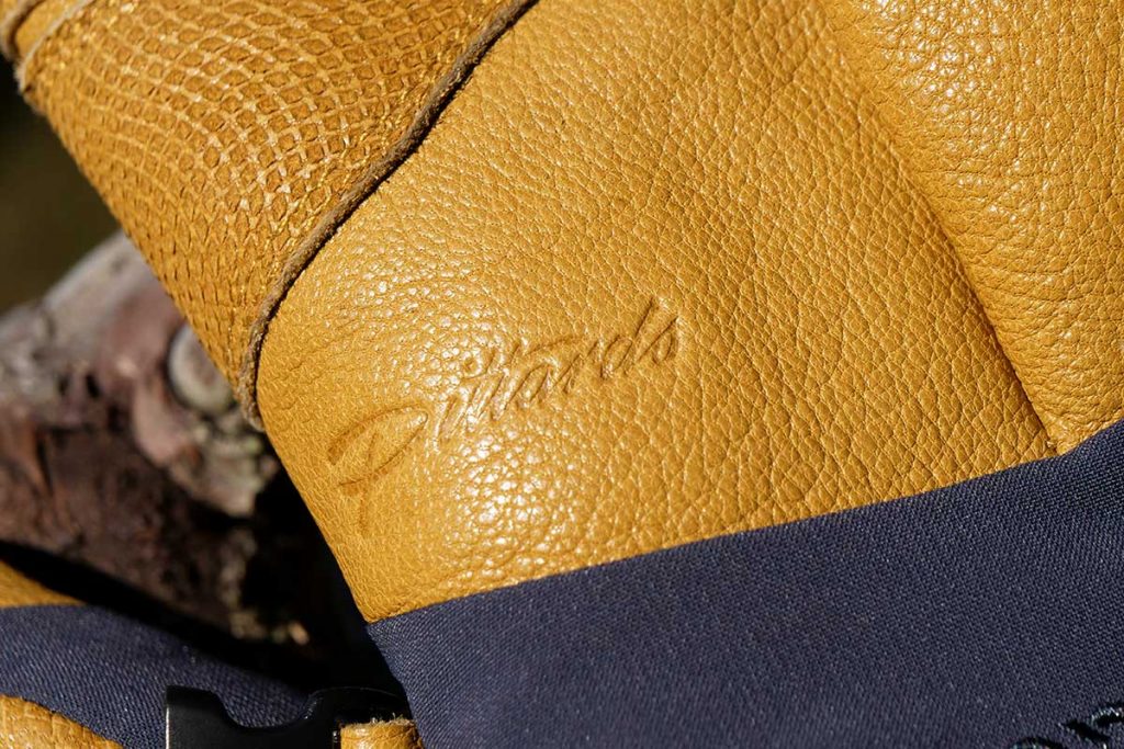 The Pittards leather is around the most part of the hand and on the inside the hand is protected with a double layer of leather.