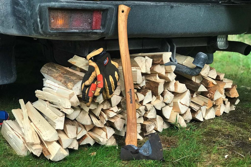 In Sweden wood is every where and this its what I use for a campfire.
