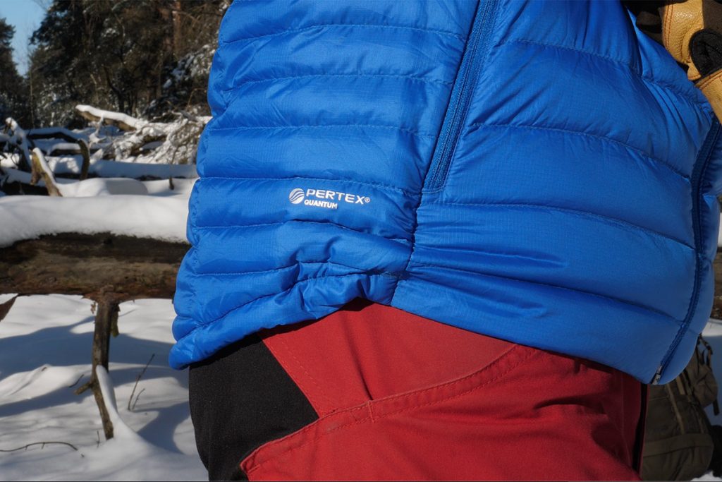 The Pertex Quantum in the Rab Microlight Alpine Jacket is made of 100% recycled polyamide.