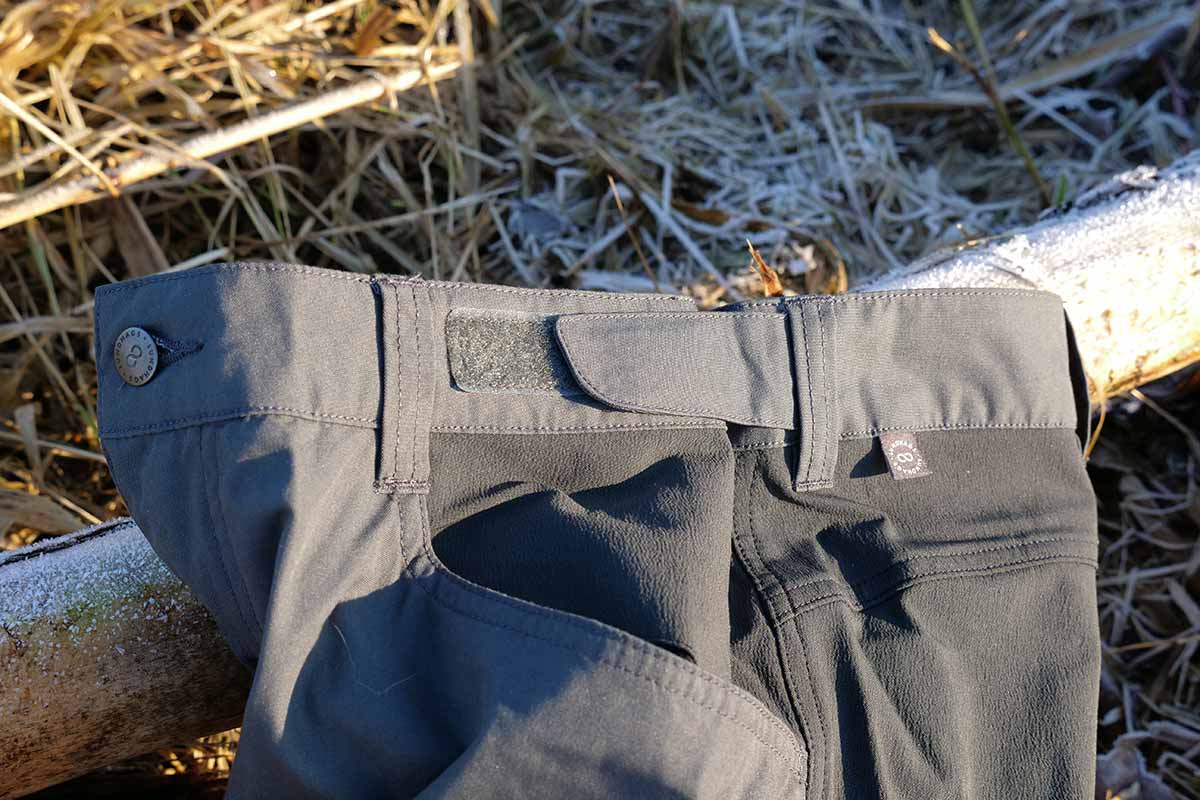 The Lundhags Authentic II Pant has velcro adjustment on the hips.