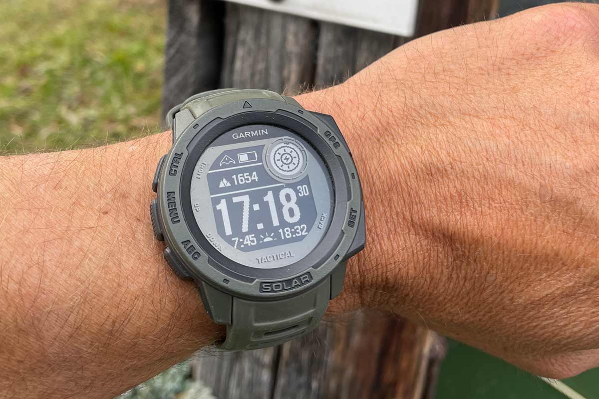 The Garmin Instinct Solar is light and not too big so it fits smaller wrist super.