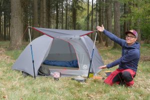 The Big Agnes Copper Spur HV UL3 Bikepack is a tent for bikepackers but due to its small packsize and low weight it is a super choice for backpacking couples too.