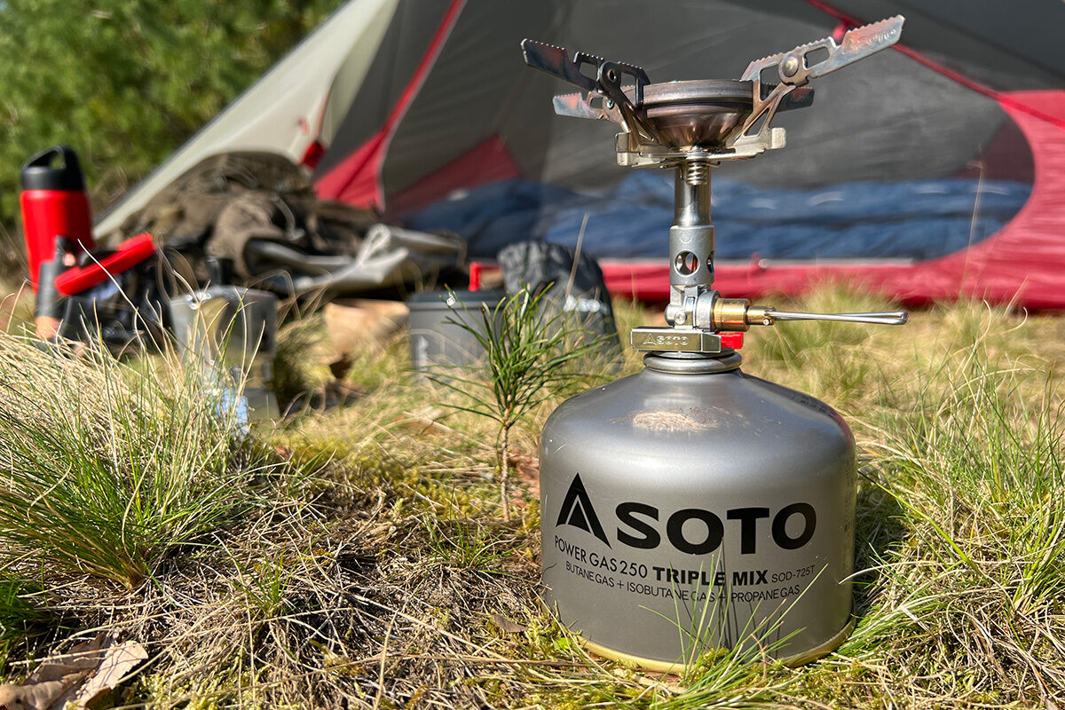 The Soto WindMaster is a lightweight gas stove.